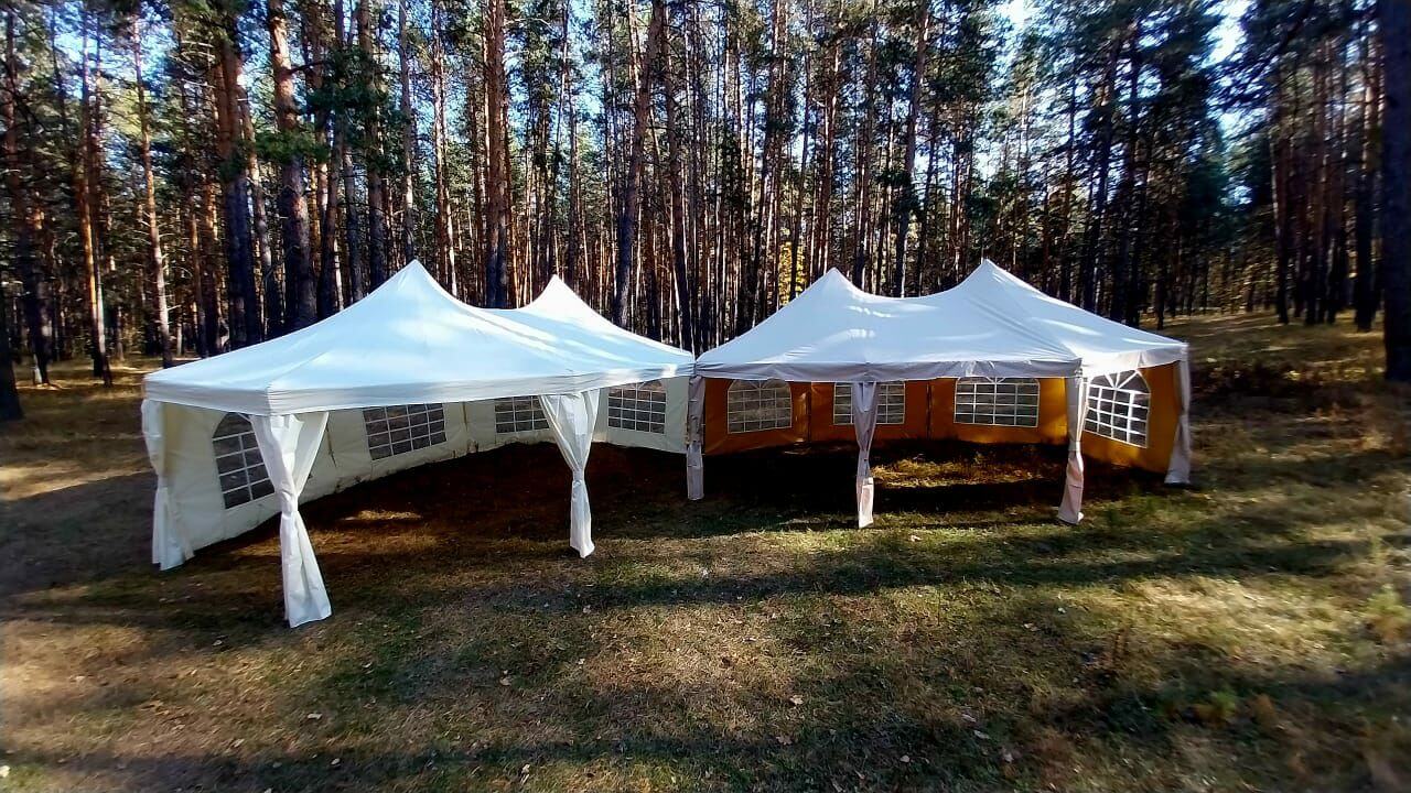 две пагоды милано установленные в лесу